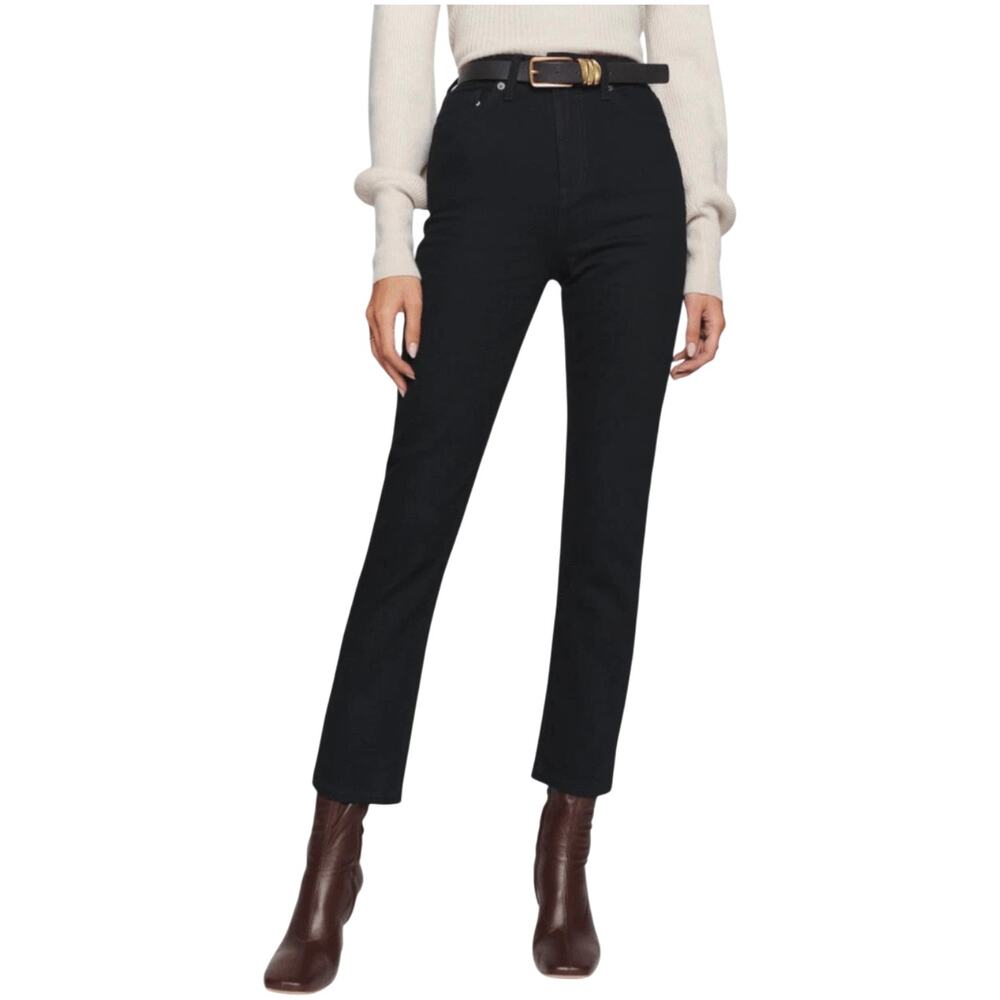 Reformation Liza Jeans 28 Black Sustainable Organic Denim Capsule Ecotone Europe - Picture 1 of 16